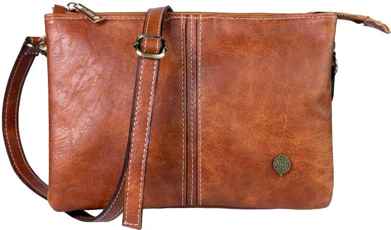 Thiros Χιαστί Τσαντάκι Ώμου Aurora Thiros 28-0896 Dark Tan Brown