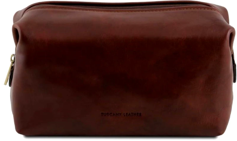 Tuscany Leather Θήκη Τσαντάκι Καλλυντικών Δερμάτινο Smarty L Tuscany Leather TL141219 Καφέ