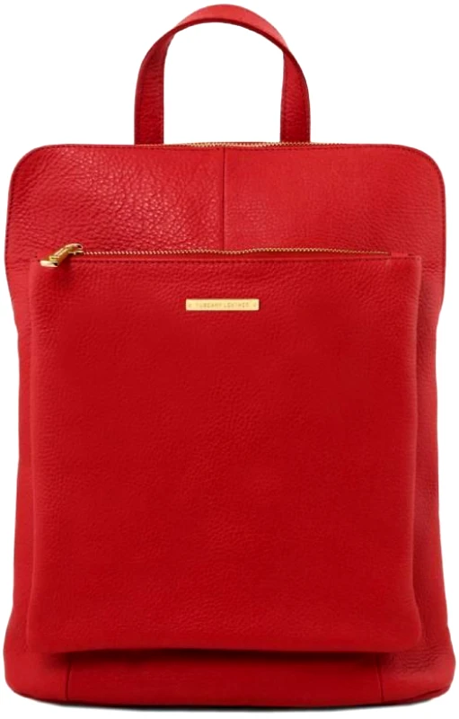 Tuscany Leather Γυναικεία Τσάντα Πλάτης Ώμου Δερμάτινη Tuscany Leather TL141682 Κόκκινο lipstick