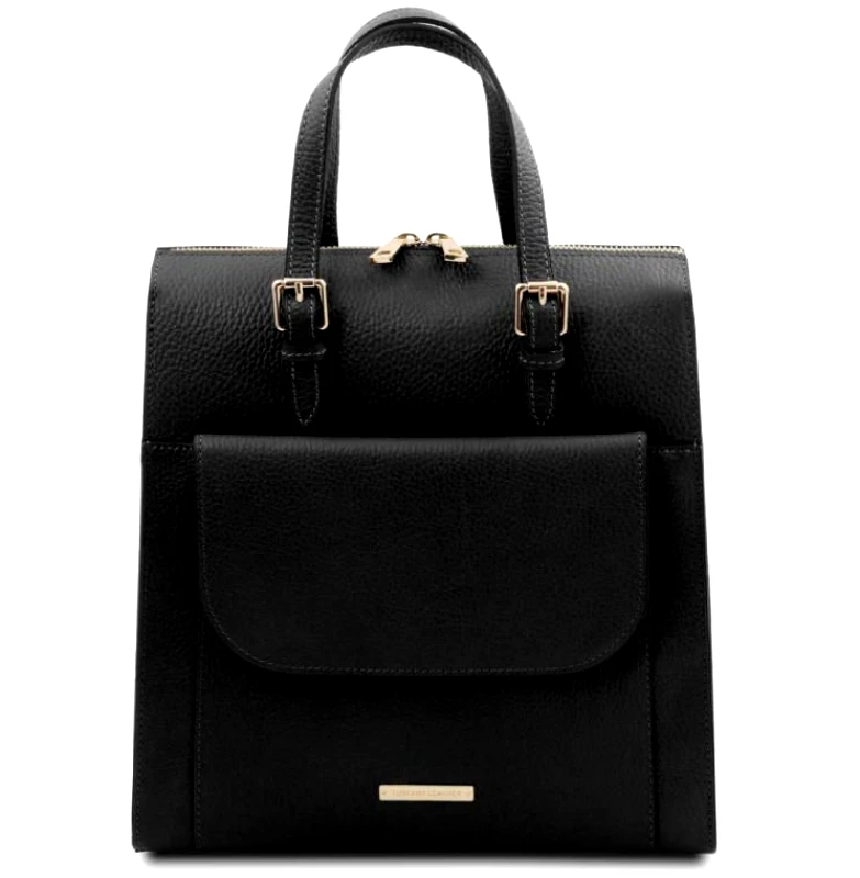 Tuscany Leather Γυναικεία Τσάντα Πλάτης & Ώμου Δερμάτινη Tuscany Leather TL142211 Μαύρο