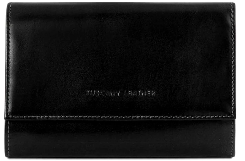 Tuscany Leather Γυναικείο Πορτοφόλι Δερμάτινο Tuscany Leather TL140796 Μαύρο