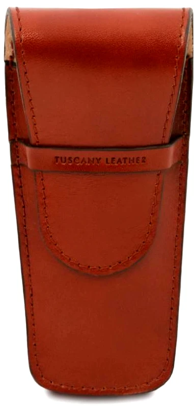 Tuscany Leather Δερμάτινη θήκη για στυλό ή πένα διπλή Tuscany Leather TL142130 Μελί