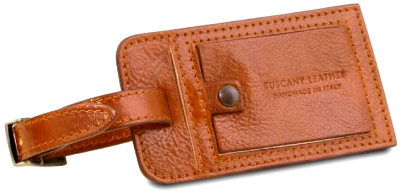 Tuscany Leather Δερμάτινη θήκη ταυτότητας αποσκευής Tuscany Leather TLTAG Μελί