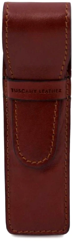 Tuscany Leather Δερμάτινη θήκη μονή για στυλό / πένα Tuscany Leather TL142131 Καφέ