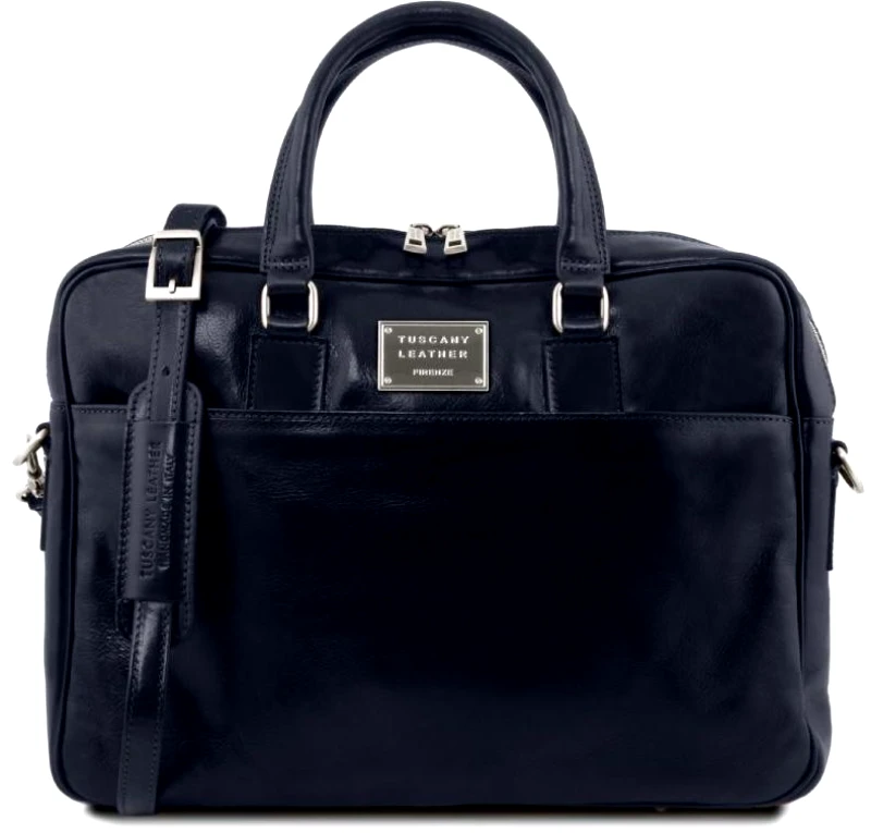Tuscany Leather Τσάντα Laptop Δερμάτινη Urbino 15.6 ίντσες Tuscany Leather TL141241 Μπλε σκούρο