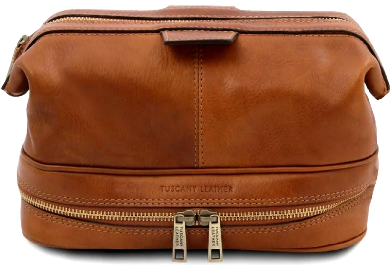 Tuscany Leather Θήκη Τσαντάκι Καλλυντικών Δερμάτινο Jacob Tuscany Leather TL142204 Φυσικό