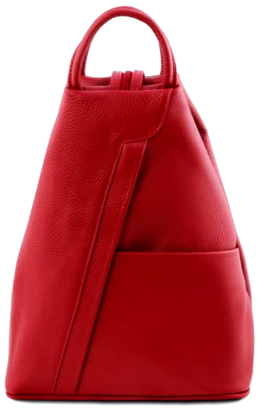 Tuscany Leather Γυναικείο Τσαντάκι Δερμάτινο Shanghai Tuscany Leather TL141881 Κόκκινο lipstick